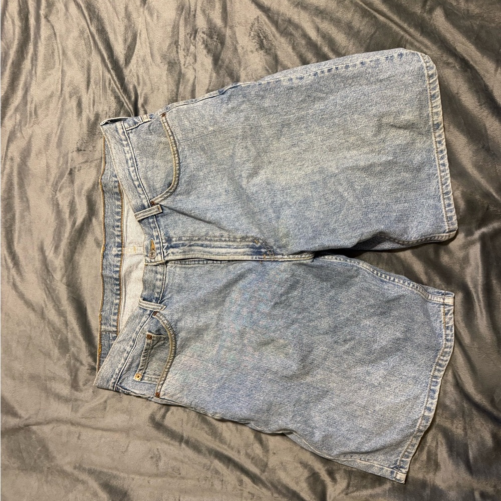 Levi's Light Blue Denim Jeans with Tan Leather Patch